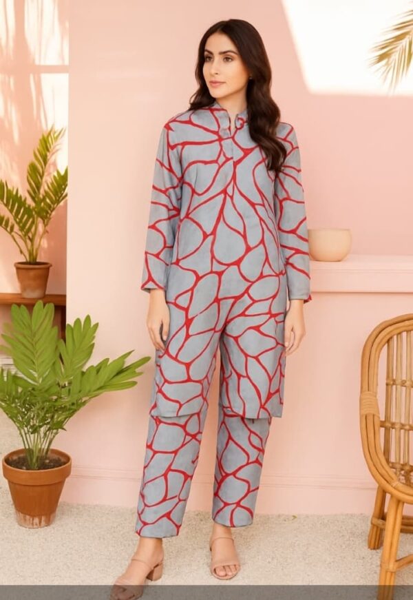 Maria B Allover Shirt & Trouser 2PC -2